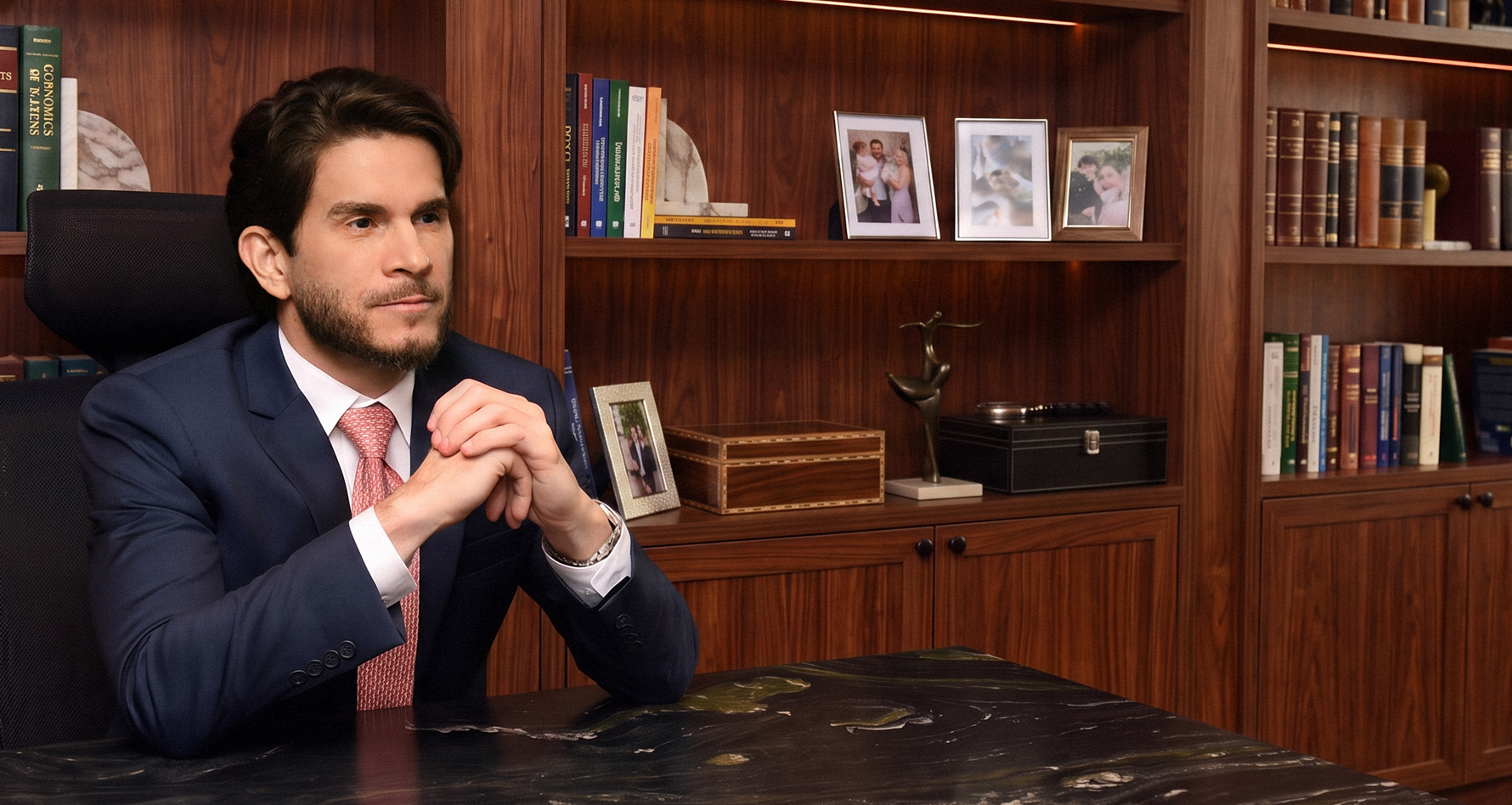 Dr. Thiago Ribeiro Evangelista em seu escritório